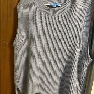 CeCe Light Gray Ribbed Tank Top